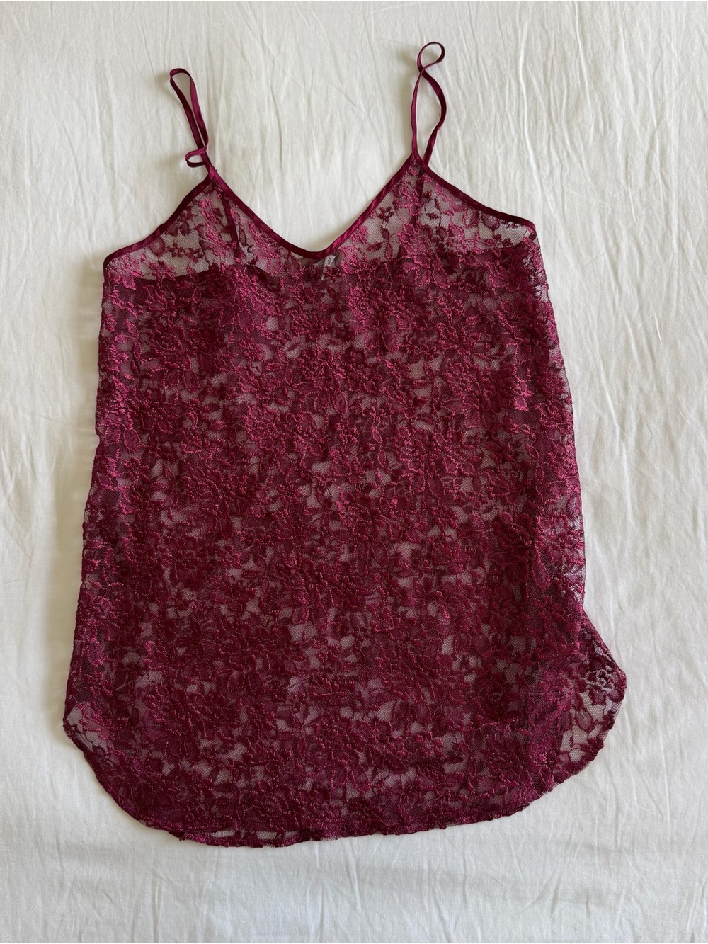 Alexandra Nicole Burgundy Lace Mini Dress